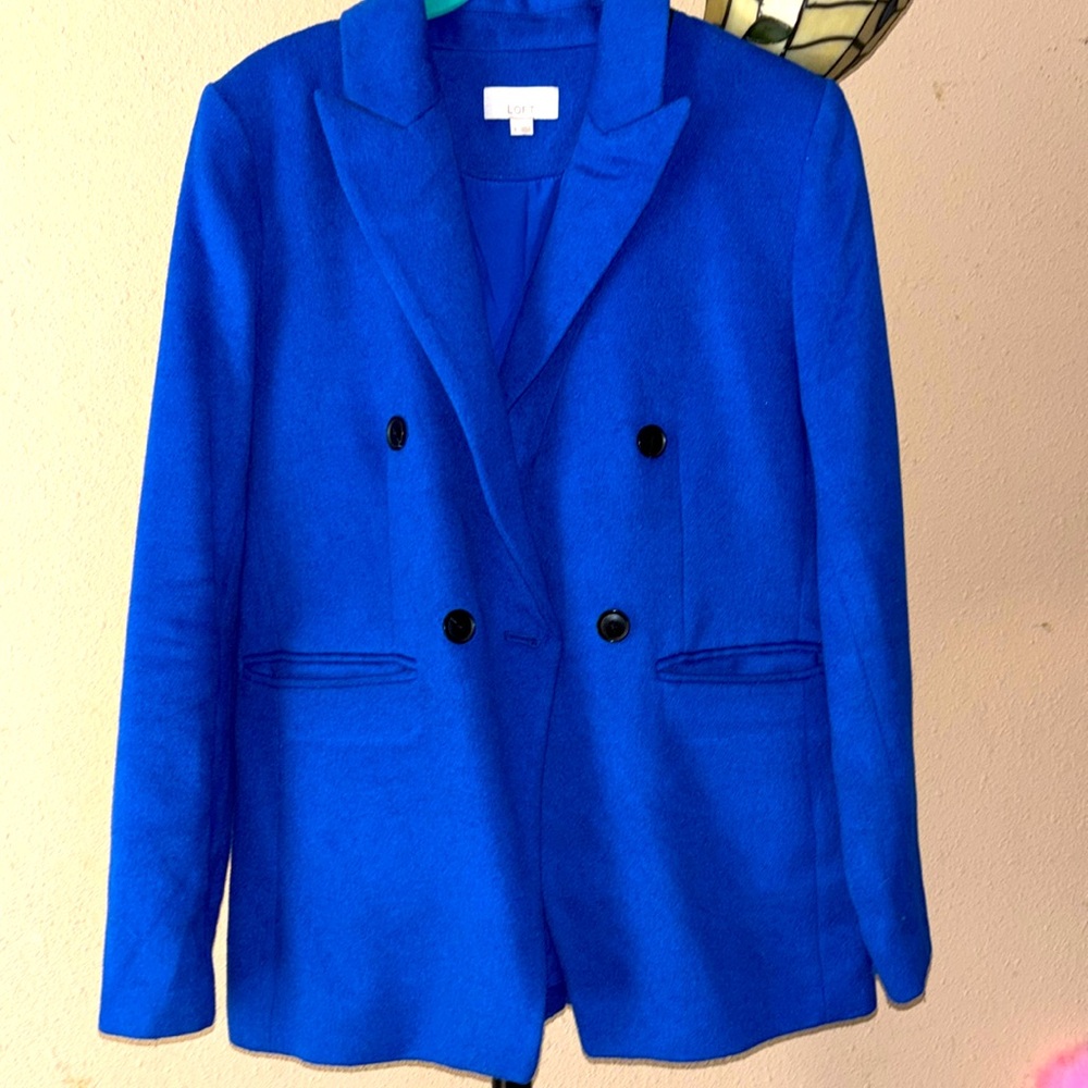 SUPER RARE STUNNING 😍 ROYAL BLUE DOUBLE BREASTED BLAZER LOFT